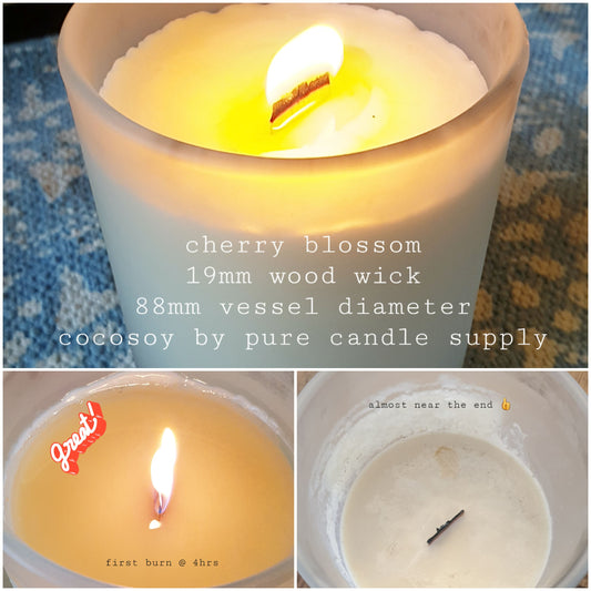 19mm Flat Wood Wick using Cocosoy